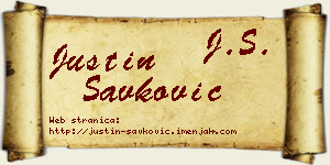 Justin Savković vizit kartica